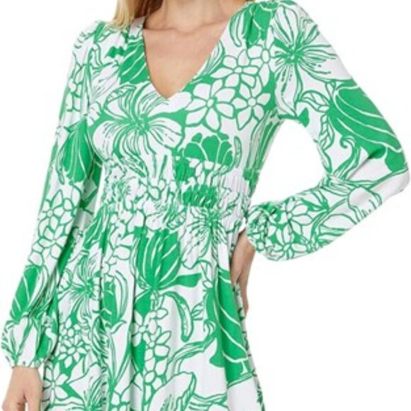 LILLY PULITZER CALLA LONG SLEEVE VNECK DRESS - NWT - Picture 1 of 7
